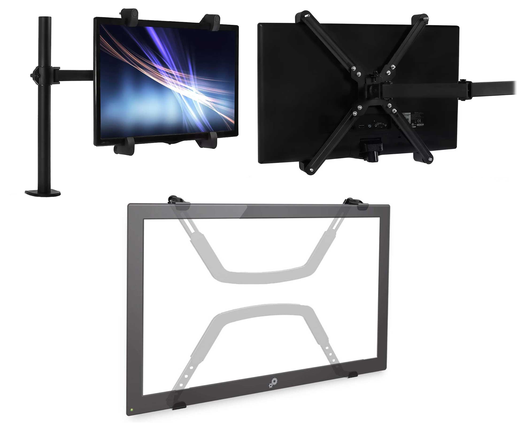 Base para monitores con adaptadores